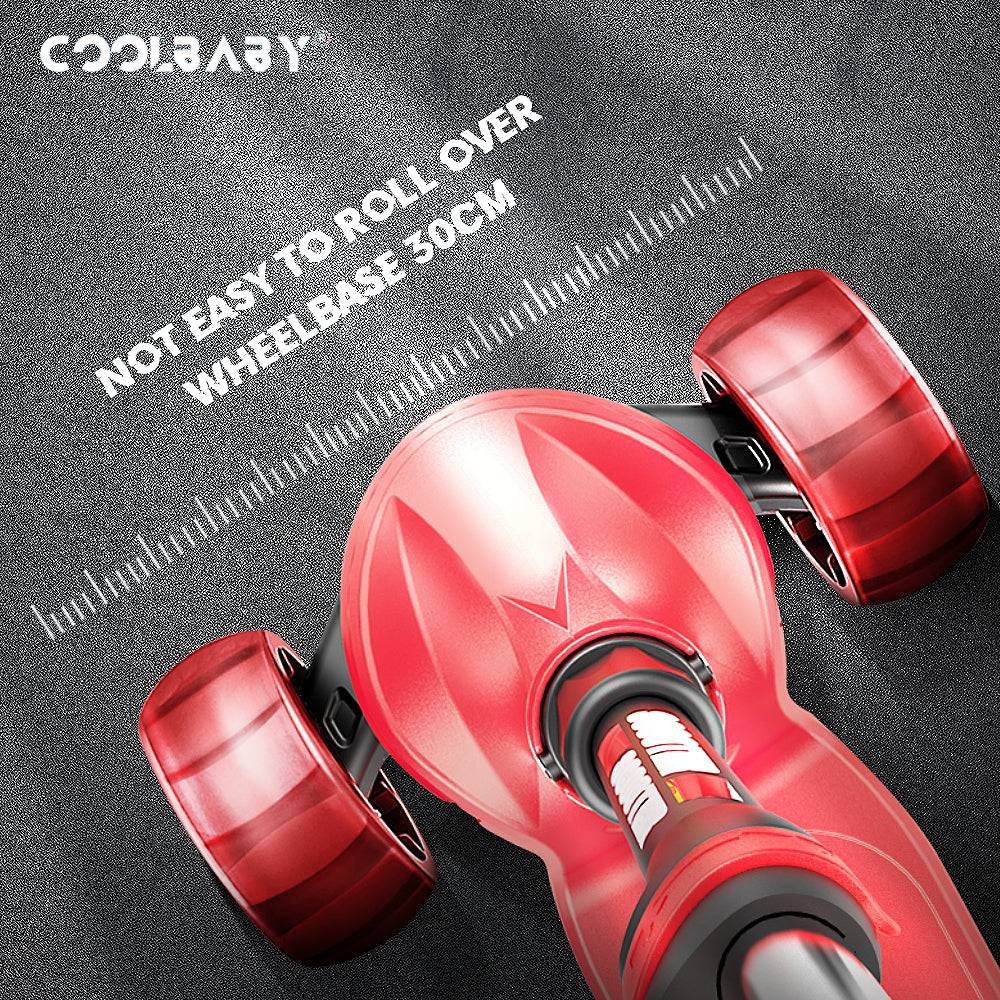 COOLBABY 318 Toddler Girls & Boys Foldable Scooter LED Light 3 Roller Scooter with Adjustable Height Tilting Steering Gift for Kids Ages 3-12 - COOLBABY