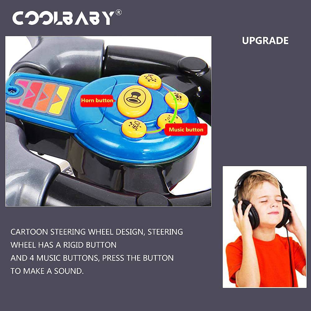 COOLBABY 323P 3 In 1 Activity Ride-On Scooter for Unisex - COOL BABY