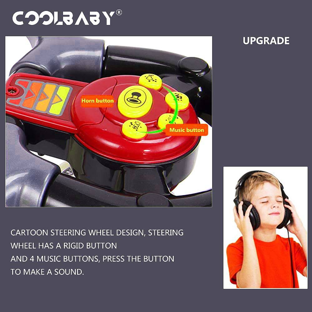 COOLBABY 323P 3 In 1 Activity Ride-On Scooter for Unisex - COOLBABY