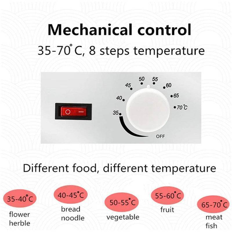 COOLBABY 350 W 5 Layer Food Dehydrator Dryer with Temperature Control BPA Free for Jerky/Meat/Spice/Herb/Fruit/Vegetable - COOLBABY