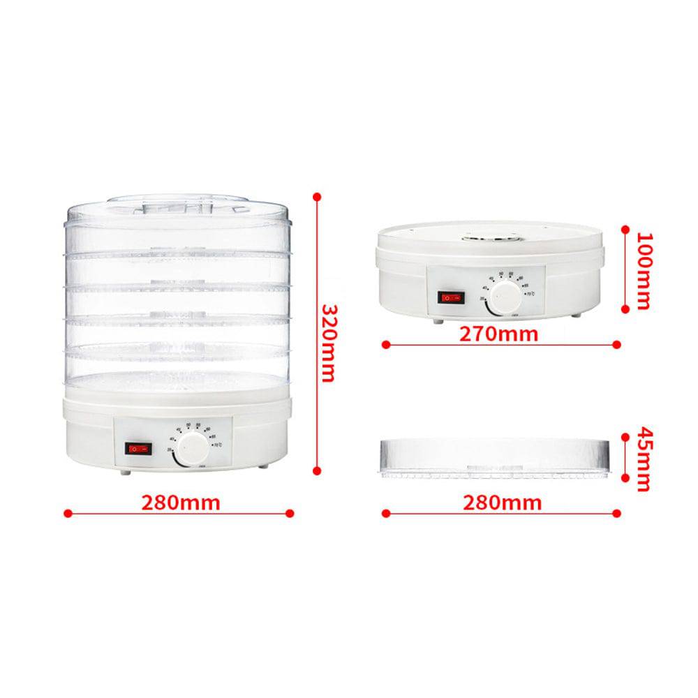 COOLBABY 350 W 5 Layer Food Dehydrator Dryer with Temperature Control BPA Free for Jerky/Meat/Spice/Herb/Fruit/Vegetable - COOLBABY