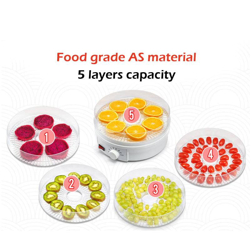 COOLBABY 350 W 5 Layer Food Dehydrator Dryer with Temperature Control BPA Free for Jerky/Meat/Spice/Herb/Fruit/Vegetable - COOLBABY