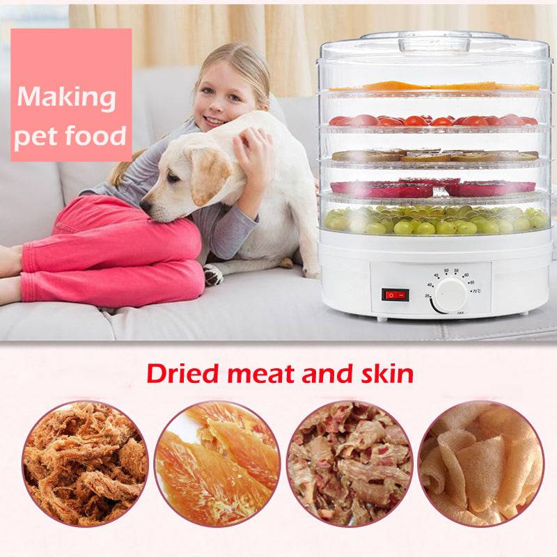 COOLBABY 350 W 5 Layer Food Dehydrator Dryer with Temperature Control BPA Free for Jerky/Meat/Spice/Herb/Fruit/Vegetable - COOLBABY