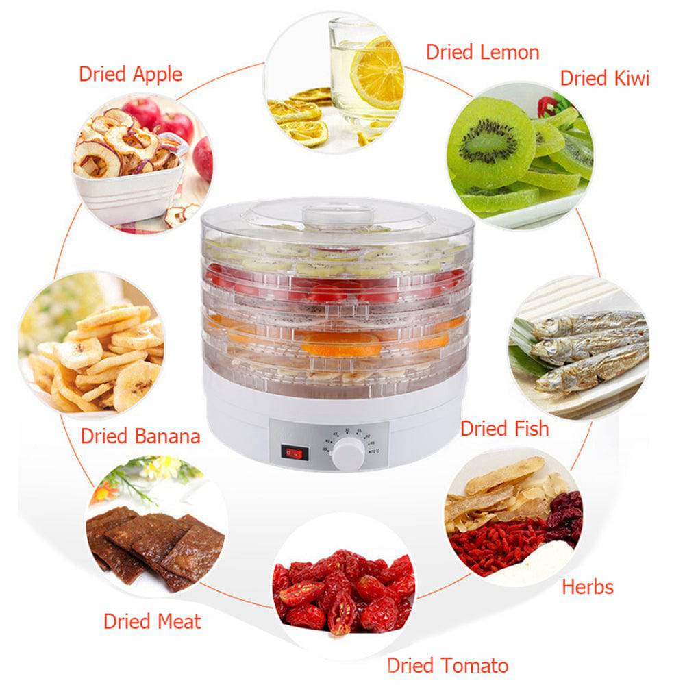 COOLBABY 350 W 5 Layer Food Dehydrator Dryer with Temperature Control BPA Free for Jerky/Meat/Spice/Herb/Fruit/Vegetable - COOLBABY