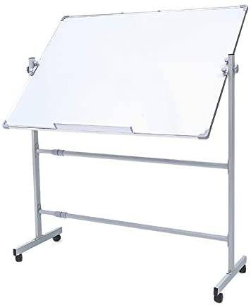 COOLBABY BAIBAN90 Mobile Dry Erase White Board Metal castors 90 x 120 cm (Double-sided,white and green) - COOLBABY