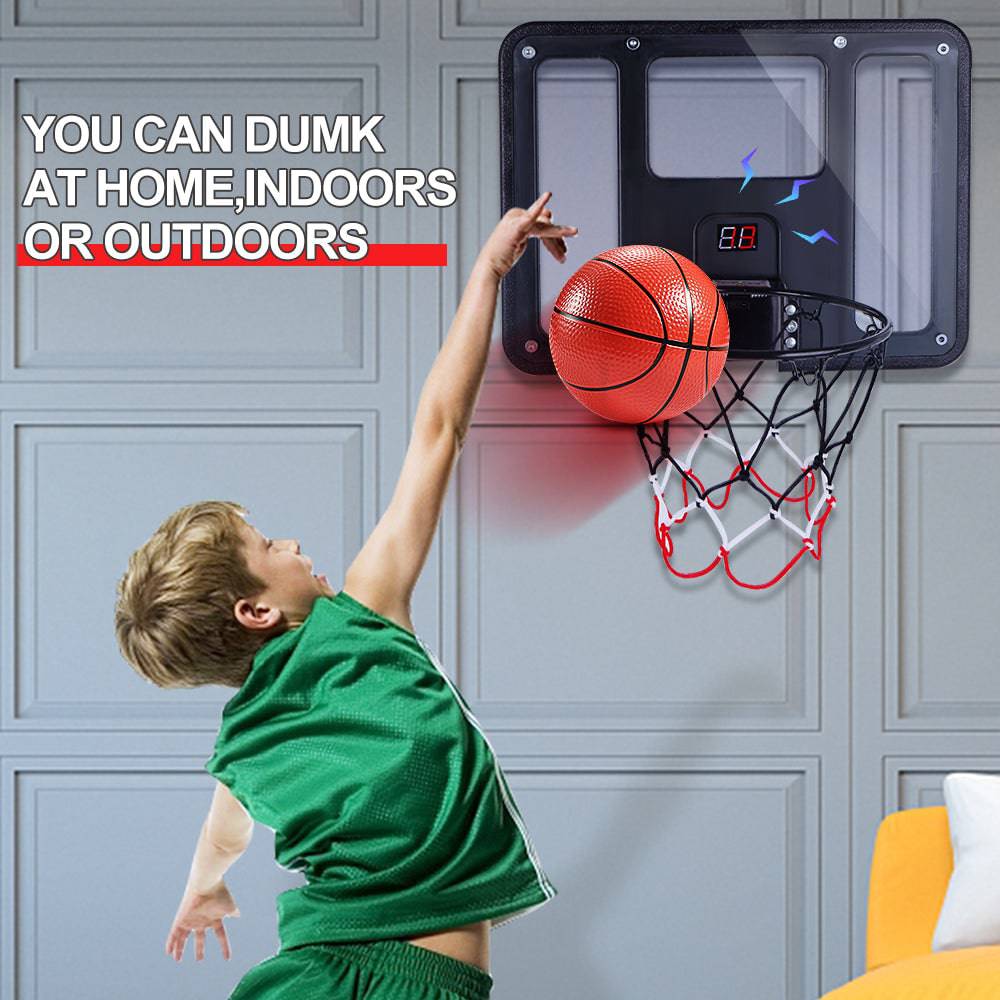 COOLBABY Basketball Hoop Indoor with Electronic Scorer,Basketball Hoop Indoor for Kids and Adults,43 * 33CM - COOLBABY