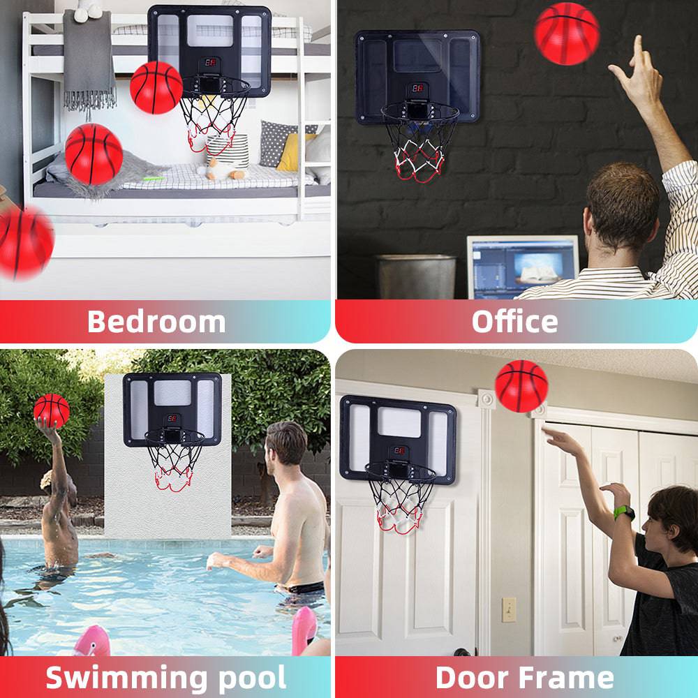 COOLBABY Basketball Hoop Indoor with Electronic Scorer,Basketball Hoop Indoor for Kids and Adults,43 * 33CM - COOLBABY