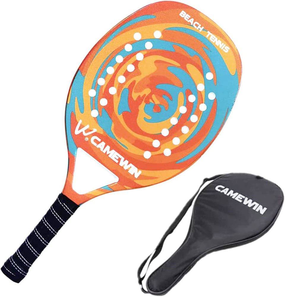 COOLBABY Beach Tennis Paddle Racket Pop Tennis Paddle Racquets Carbon Fiber Grit Surface with EVA Memory Foam Core Padel Racket - COOLBABY