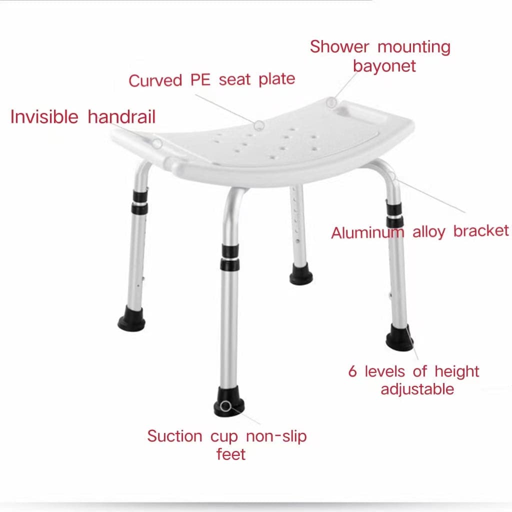 COOLBABY Chair Stool Elderly Disabled Bathroom Stool Portable Non-Slip Bath Chair - COOLBABY