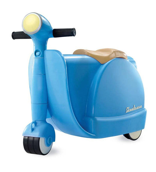 COOLBABY Children's Travel Ride-on Trolley - Blue Creative Luggage for Boys and Girls - COOLBABY