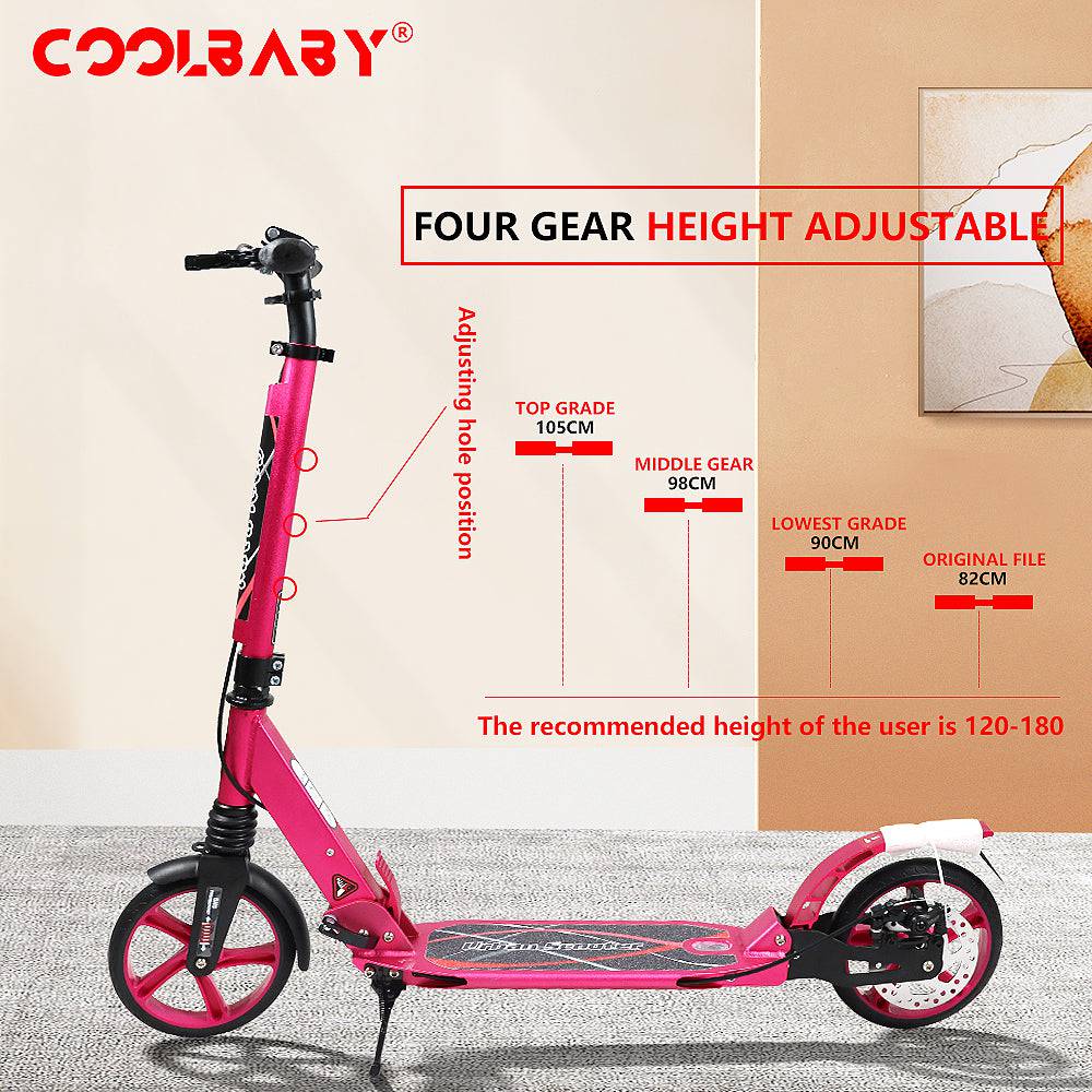 COOLBABY CRHB-PK Foldable Aluminum Alloy Scooter - COOLBABY