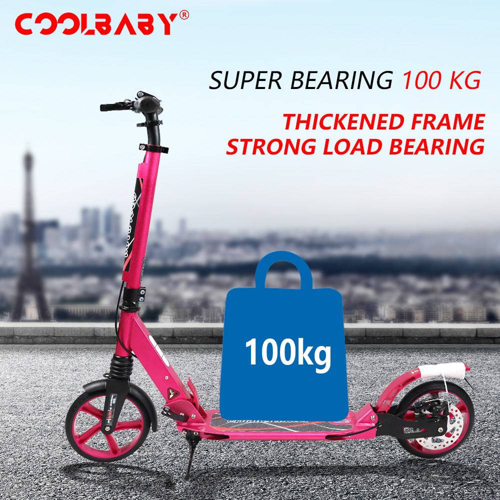COOLBABY CRHB-PK Foldable Aluminum Alloy Scooter - COOLBABY