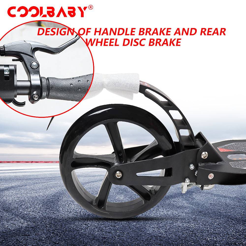 COOLBABY CS003 Premium Comfort Scooter with Adjustable Handlebar and Quick-Fold Mechanism - COOL BABY