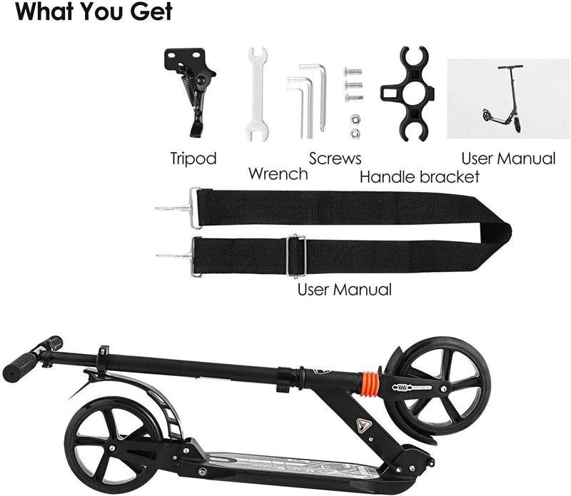 COOLBABY CS003 Premium Comfort Scooter with Adjustable Handlebar and Quick-Fold Mechanism - COOL BABY