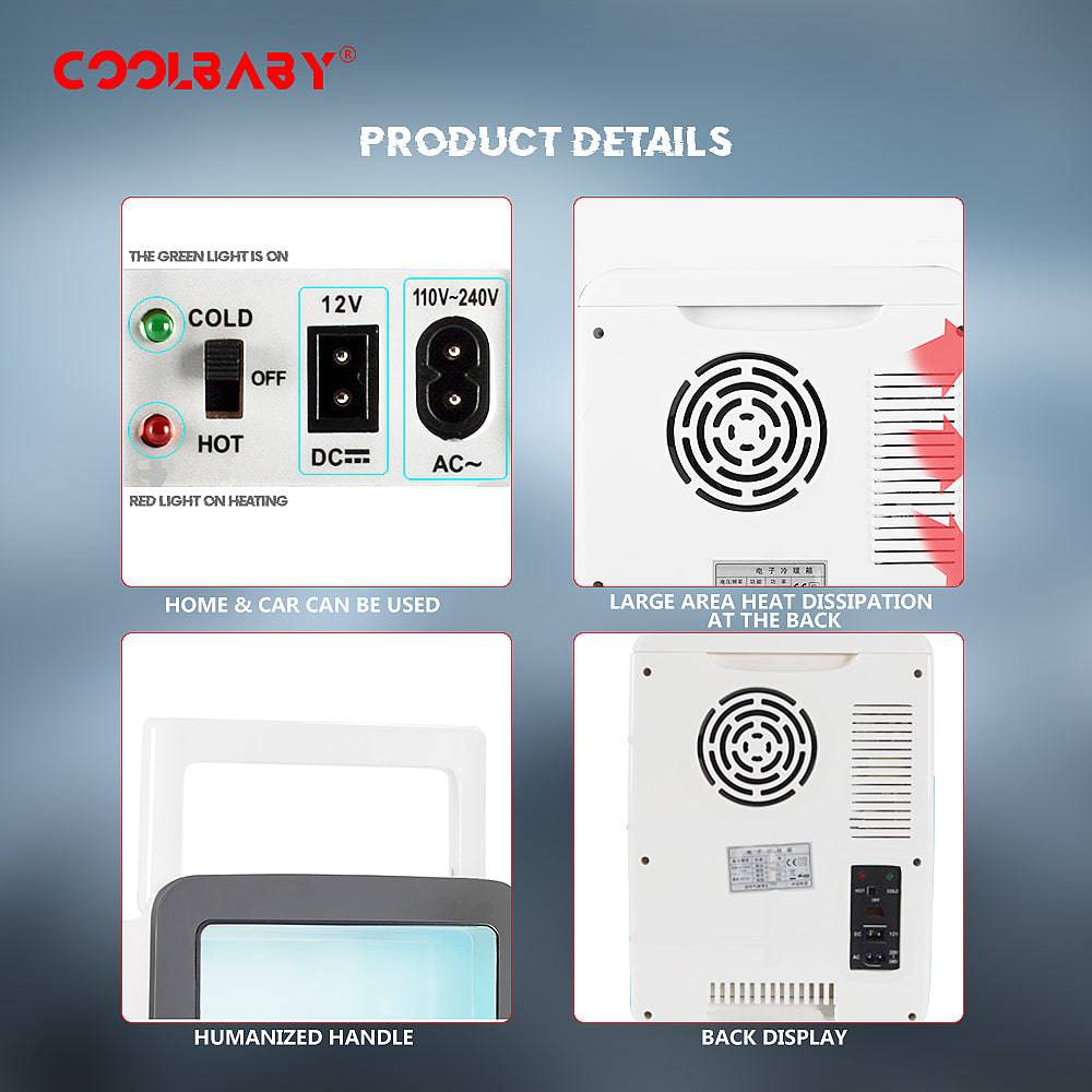 COOLBABY CZBX01 10L 10L Portable Mini Fridge - COOLBABY
