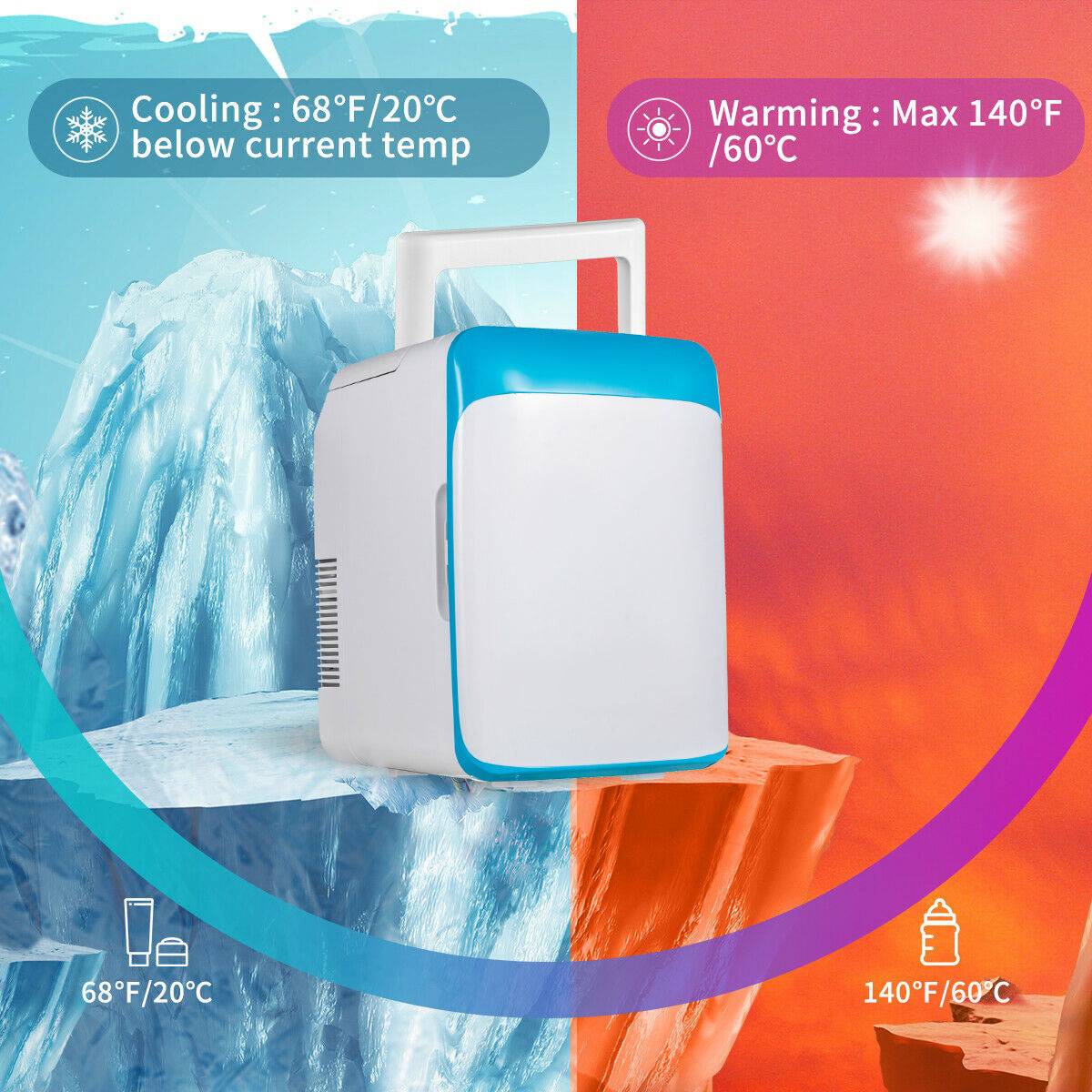 COOLBABY CZBX01 10L 10L Portable Mini Fridge - COOLBABY