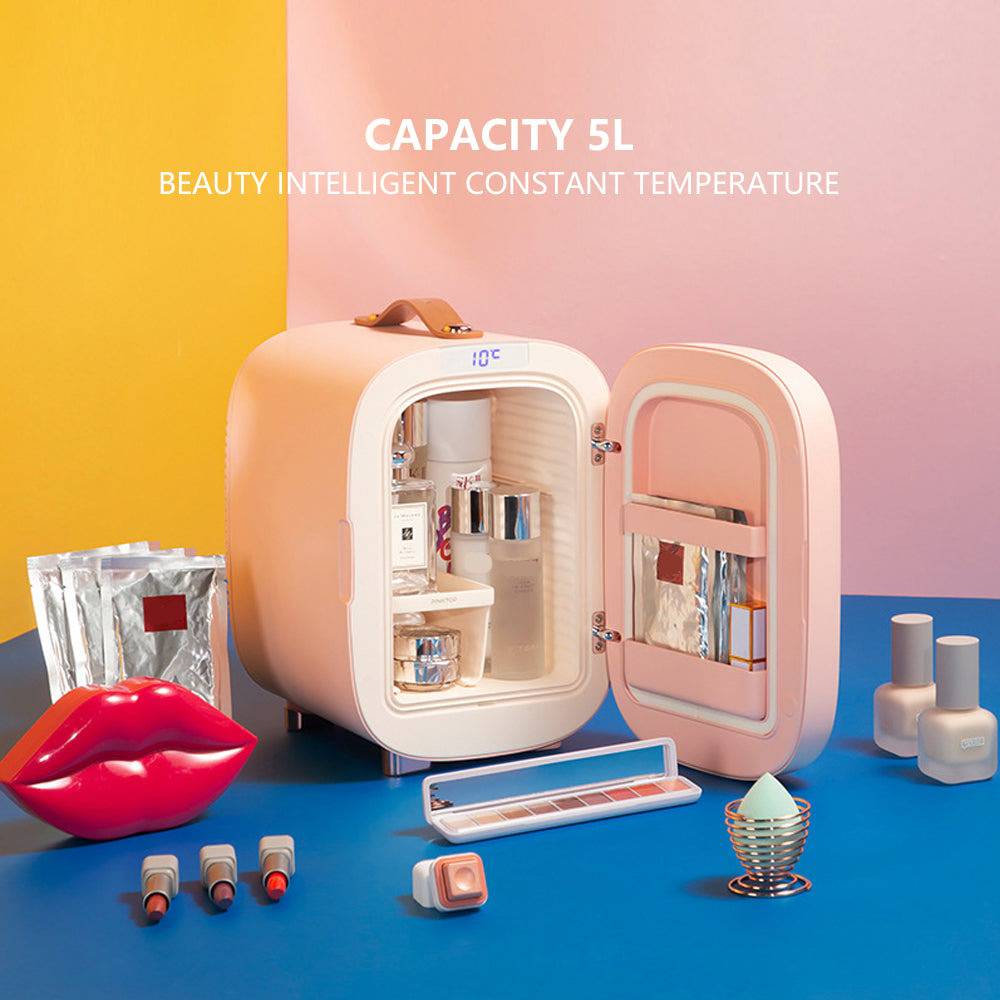 COOLBABY CZBX24 Chic and Compact 5L Pink Mini Fridge - COOLBABY