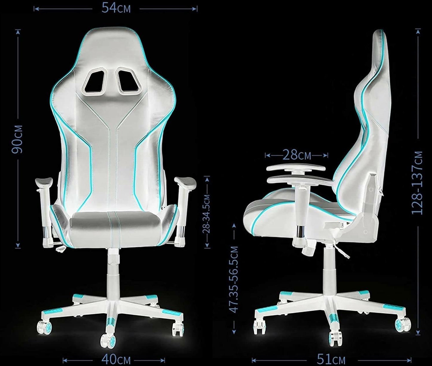 COOLBABY DGM72-BLK/RD Durable Leather Seat 360° Gaming Chair Upto 120 Kg - COOLBABY