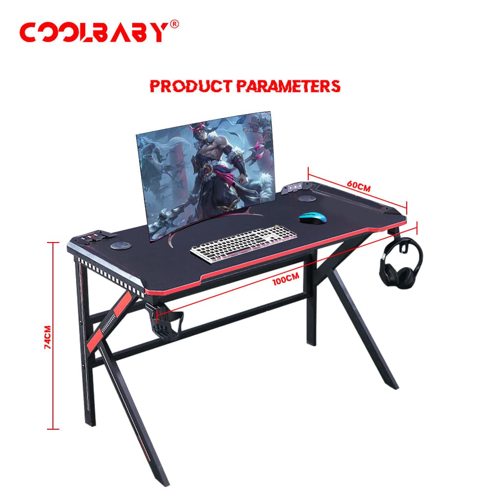 COOLBABY DJZ02-120 Carbon Fiber Gaming Desk - COOLBABY