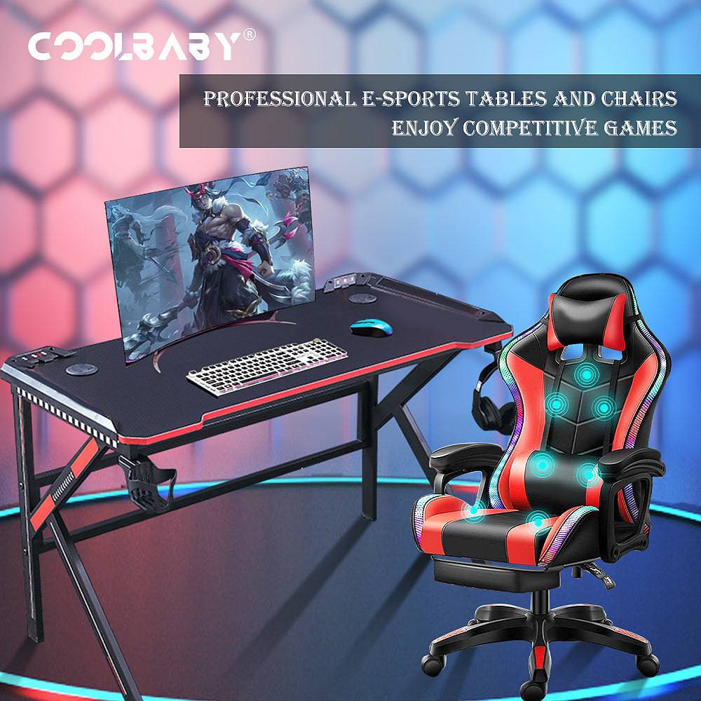 COOLBABY DJZ02-120 Carbon Fiber Gaming Desk - COOLBABY