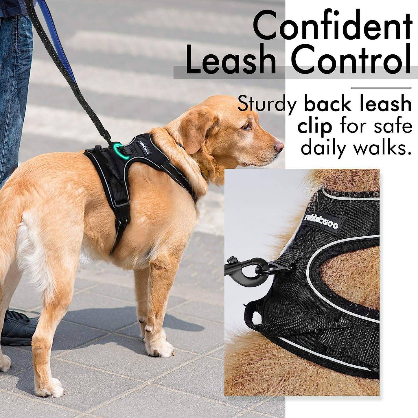 COOLBABY Dog Chest Strap Anti-pull Pet Chest Strap Adjustable Outdoor Pet Vest - COOLBABY