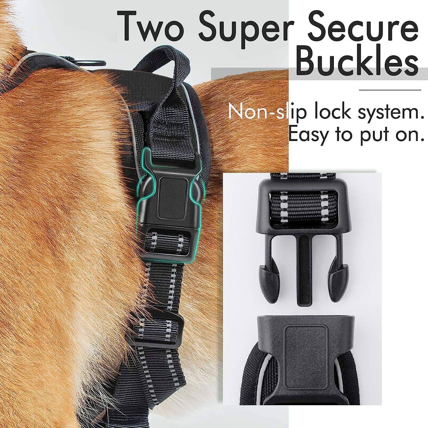 COOLBABY Dog Chest Strap Anti-pull Pet Chest Strap Adjustable Outdoor Pet Vest - COOLBABY