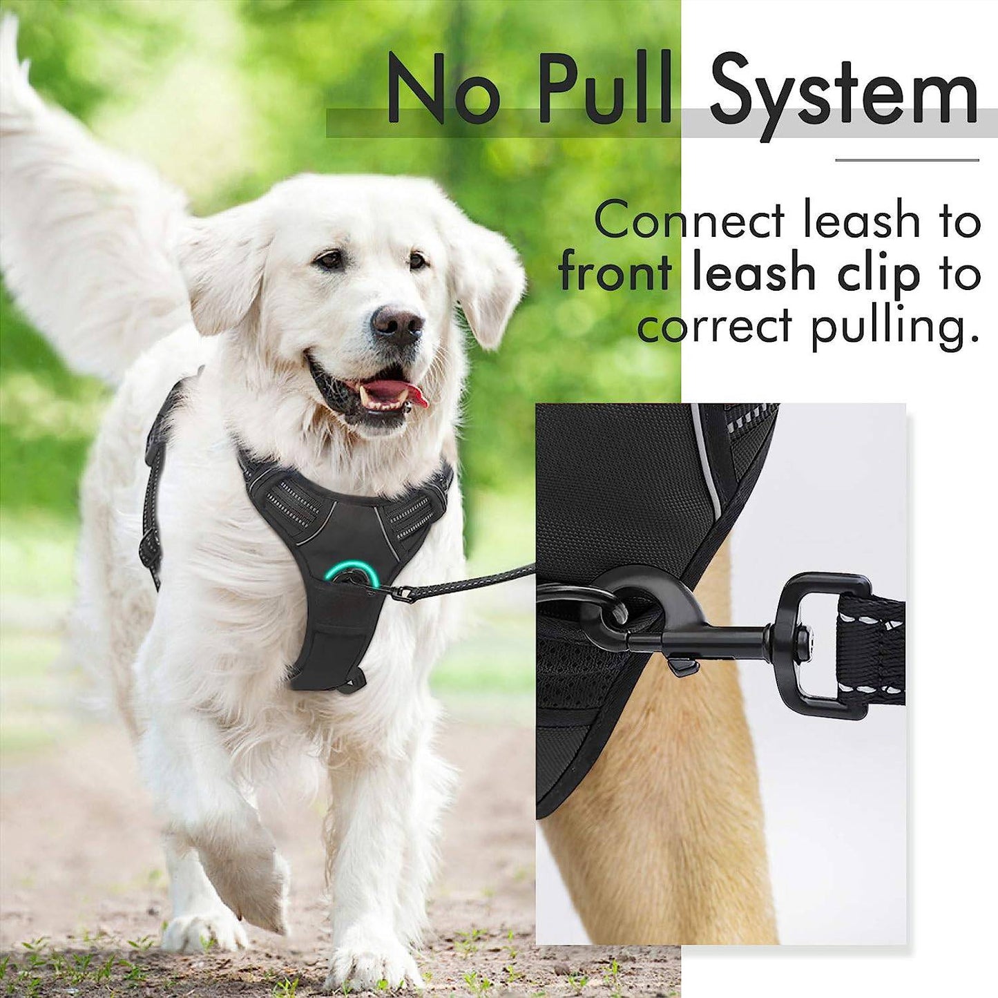 COOLBABY Dog Chest Strap Anti-pull Pet Chest Strap Adjustable Outdoor Pet Vest - COOLBABY