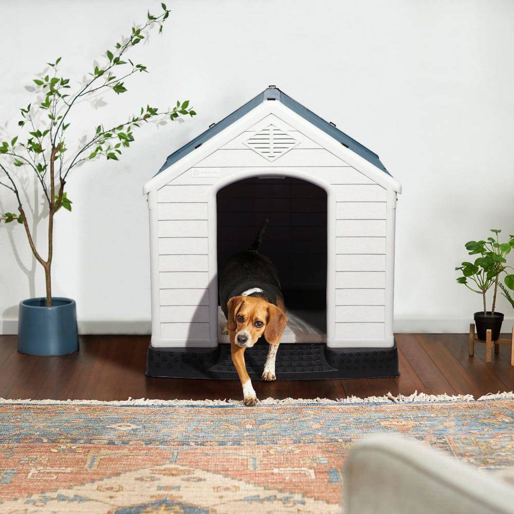 COOLBABY Dog Kennel, Large Medium Dog, Waterproof Plastic Dog Kennel with Vent - COOLBABY