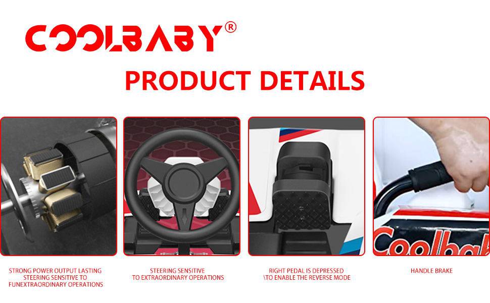 COOLBABY DP10-LHX Electric Go Kart - COOL BABY