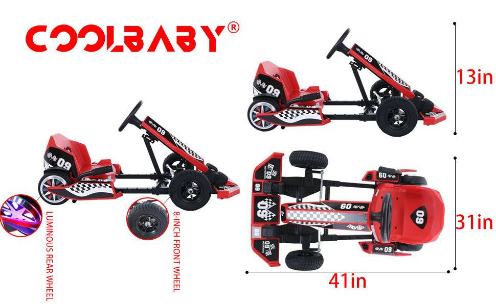 COOLBABY DP10-LHX Electric Go Kart - COOL BABY