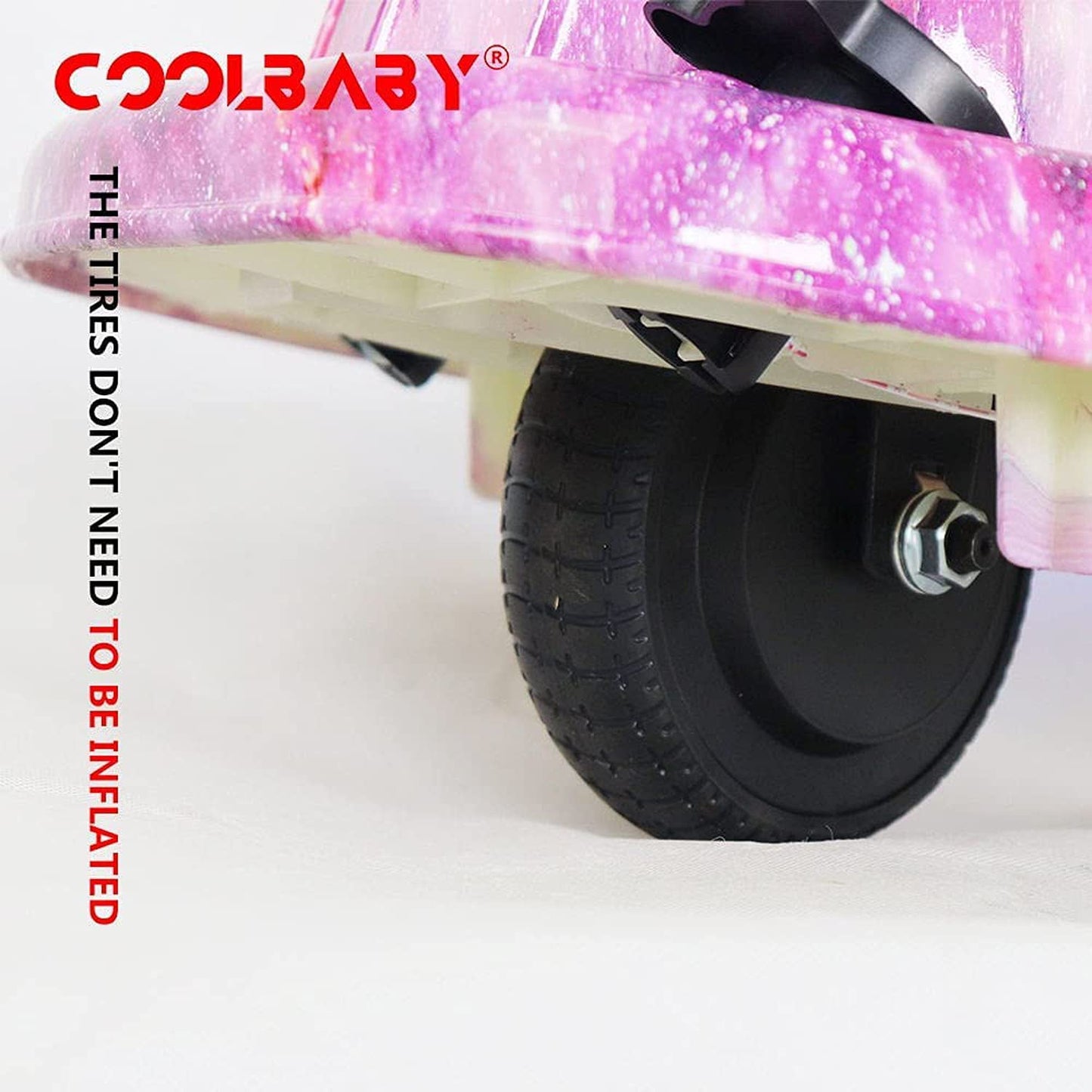 COOLBABY DP7H Drift Crazy Cart Electric Scooter Go Kart for Kids 3 Wheel Ride On Scooter Toy With LED Light & Helmet Protective Gear - COOLBABY