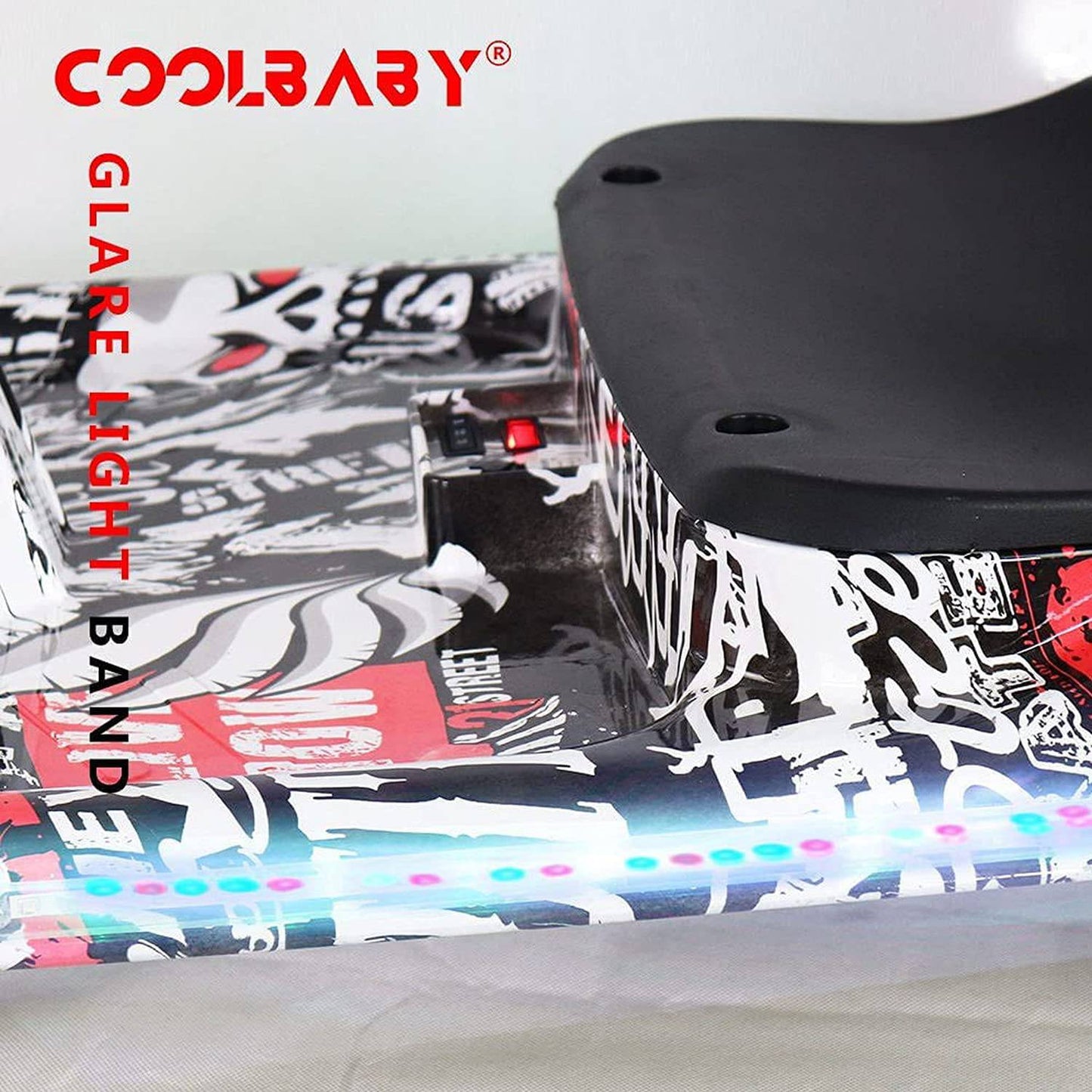 COOLBABY DP7H Drift Crazy Cart Electric Scooter Go Kart for Kids 3 Wheel Ride On Scooter Toy With LED Light & Helmet Protective Gear - COOLBABY