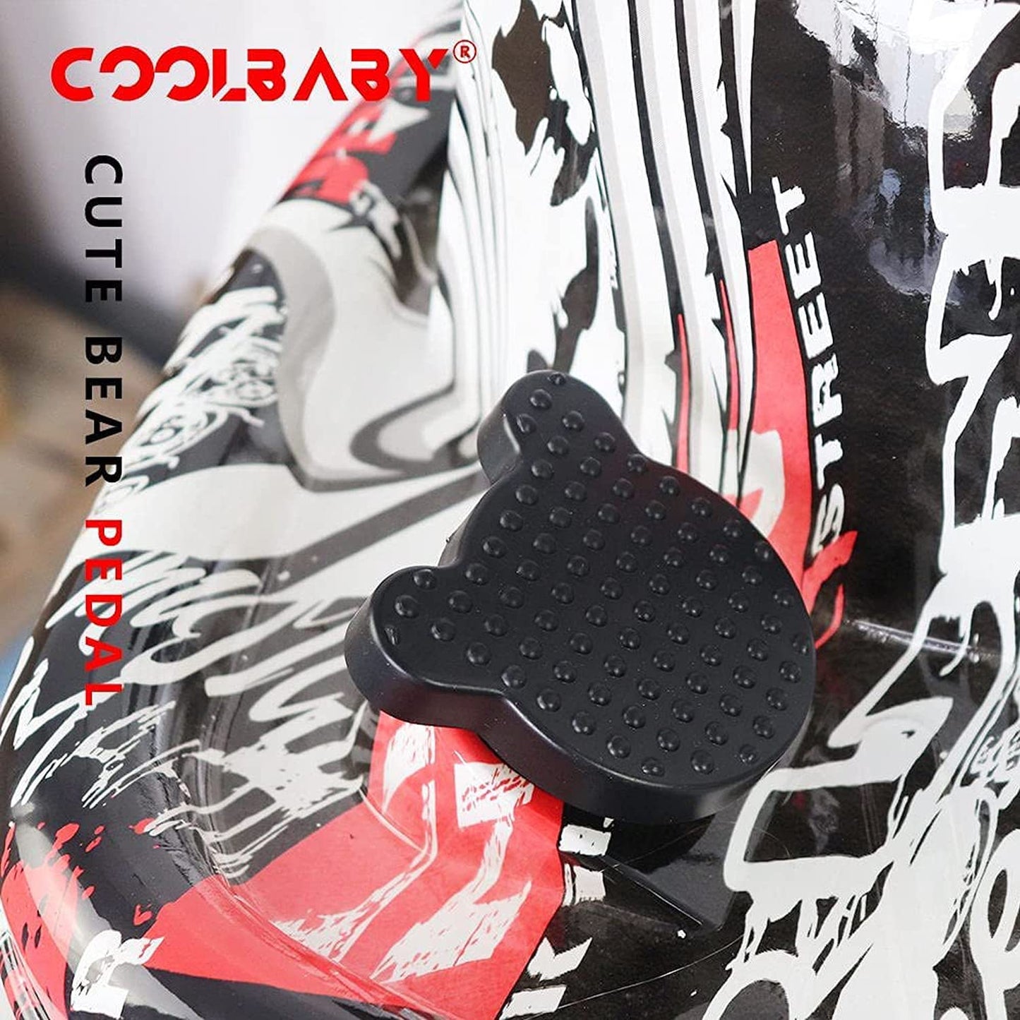 COOLBABY DP7H Drift Crazy Cart Electric Scooter Go Kart for Kids 3 Wheel Ride On Scooter Toy With LED Light & Helmet Protective Gear - COOLBABY