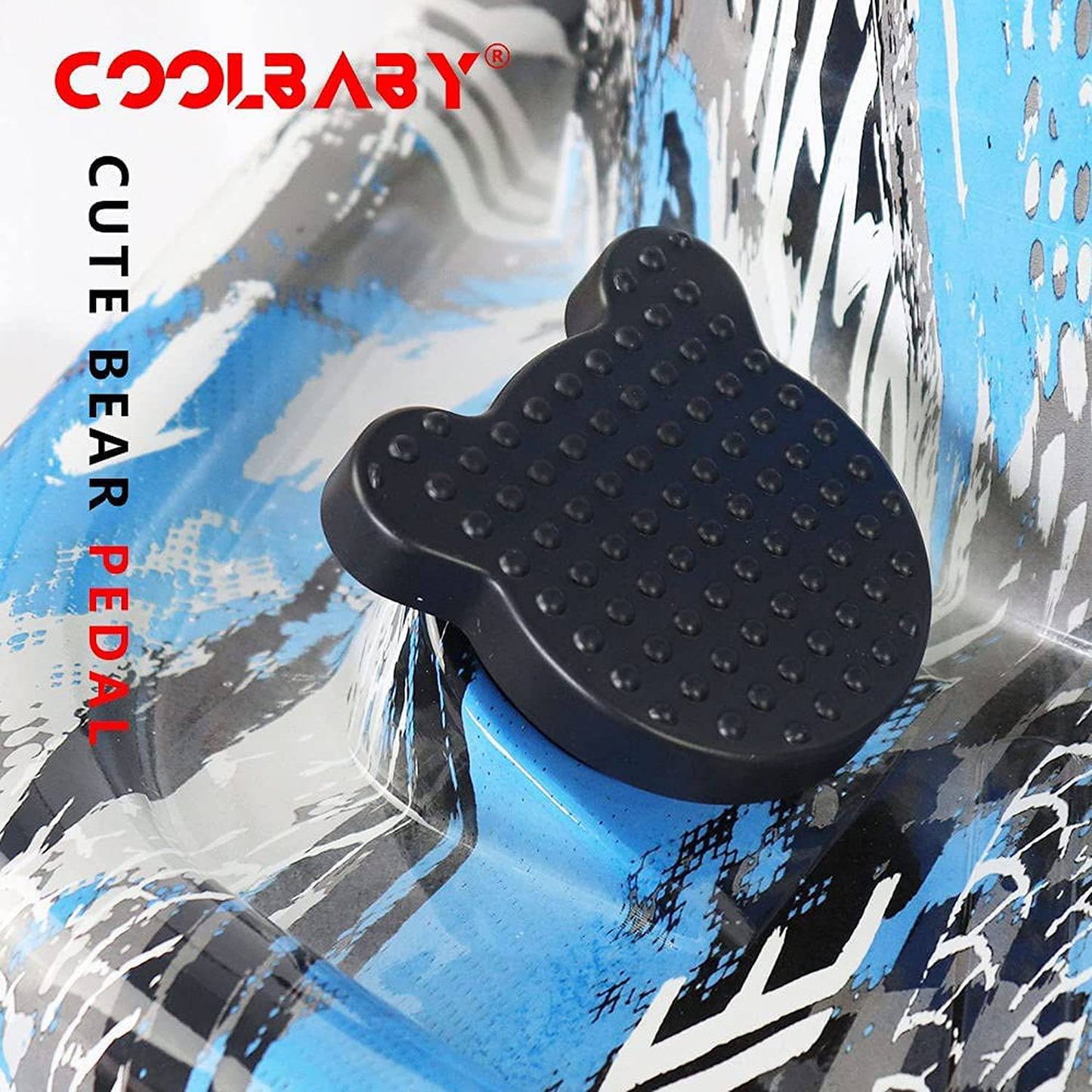 COOLBABY DP7H Drift Crazy Cart Electric Scooter Go Kart for Kids 3 Wheel Ride On Scooter Toy With LED Light & Helmet Protective Gear - COOLBABY