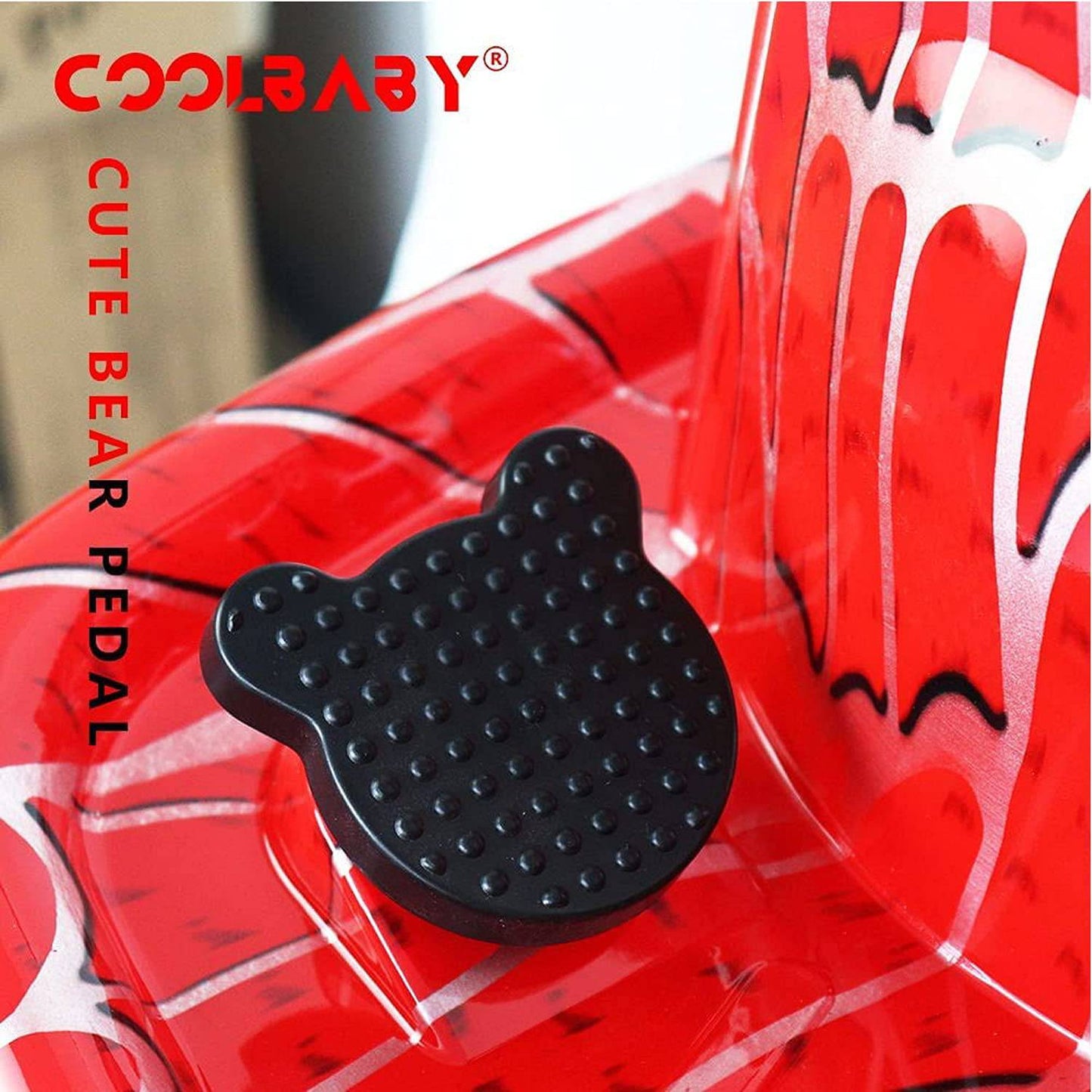 COOLBABY DP7H Drift Crazy Cart Electric Scooter Go Kart for Kids 3 Wheel Ride On Scooter Toy With LED Light & Helmet Protective Gear - COOLBABY