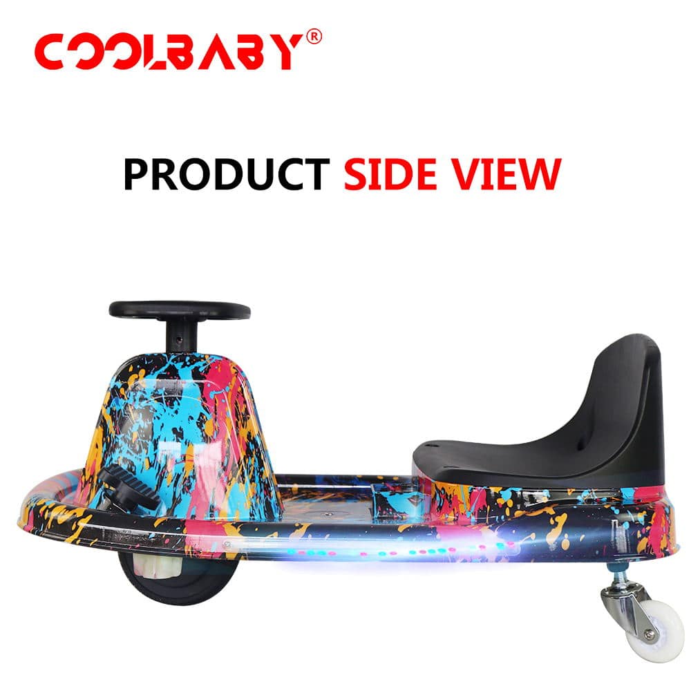 COOLBABY DP7H-LHX 3 Speed 36V Electric 360 Spinning Drifting Ride On Scooter Crazy Car For Kids good gifts - COOLBABY