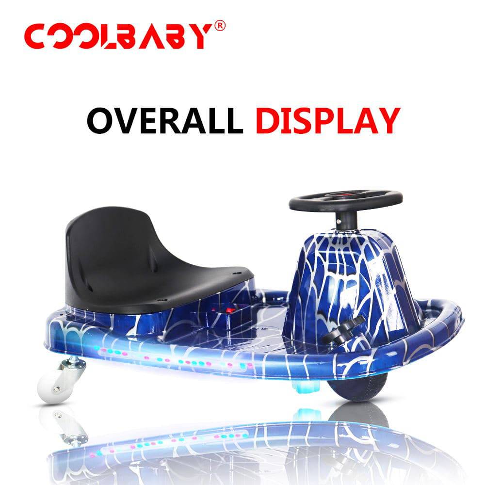 COOLBABY DP7H-LHX 3 Speed 36V Electric 360 Spinning Drifting Ride On Scooter Crazy Car For Kids good gifts - COOLBABY