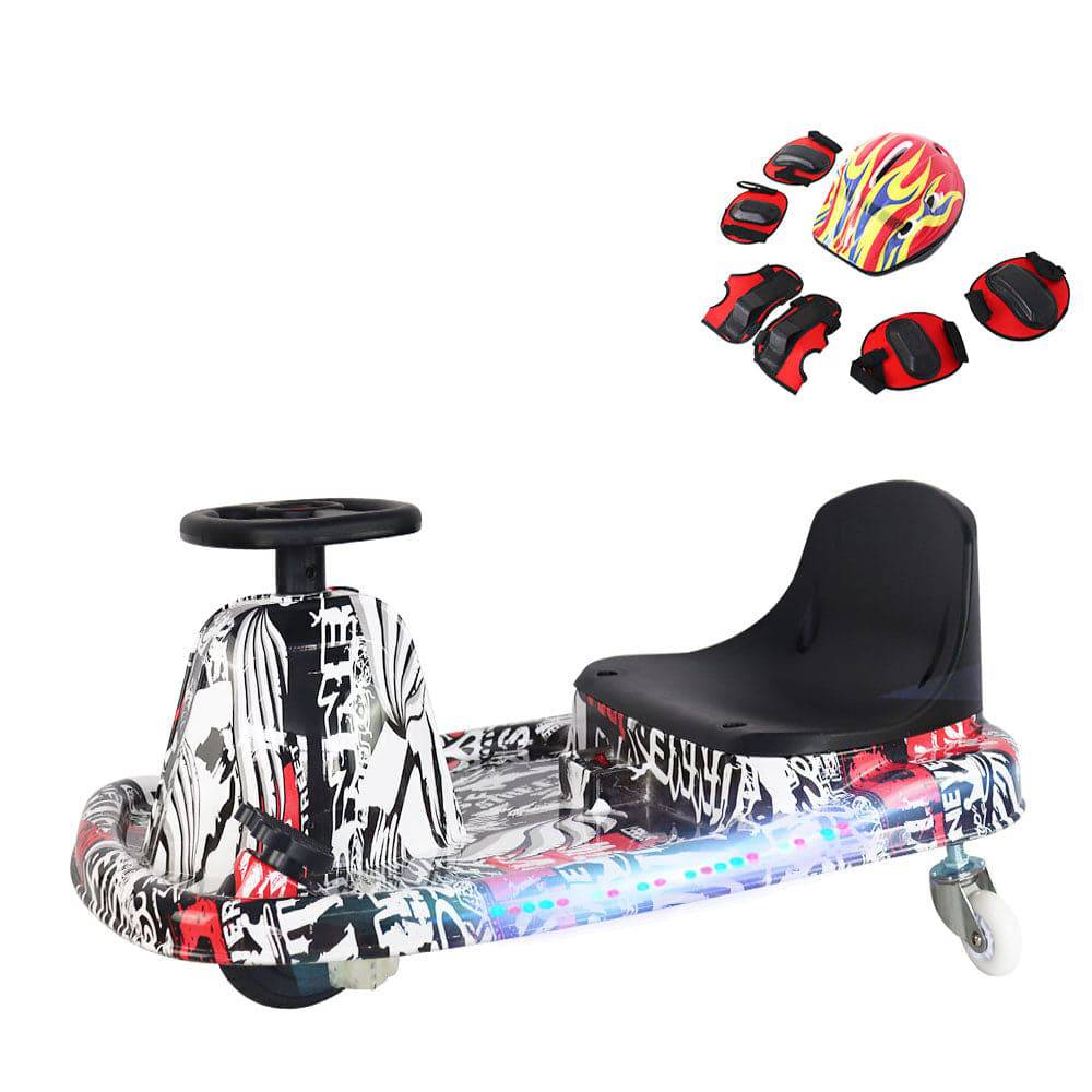 COOLBABY DP7H-LHX 3 Speed 36V Electric 360 Spinning Drifting Ride On Scooter Crazy Car For Kids good gifts - COOLBABY