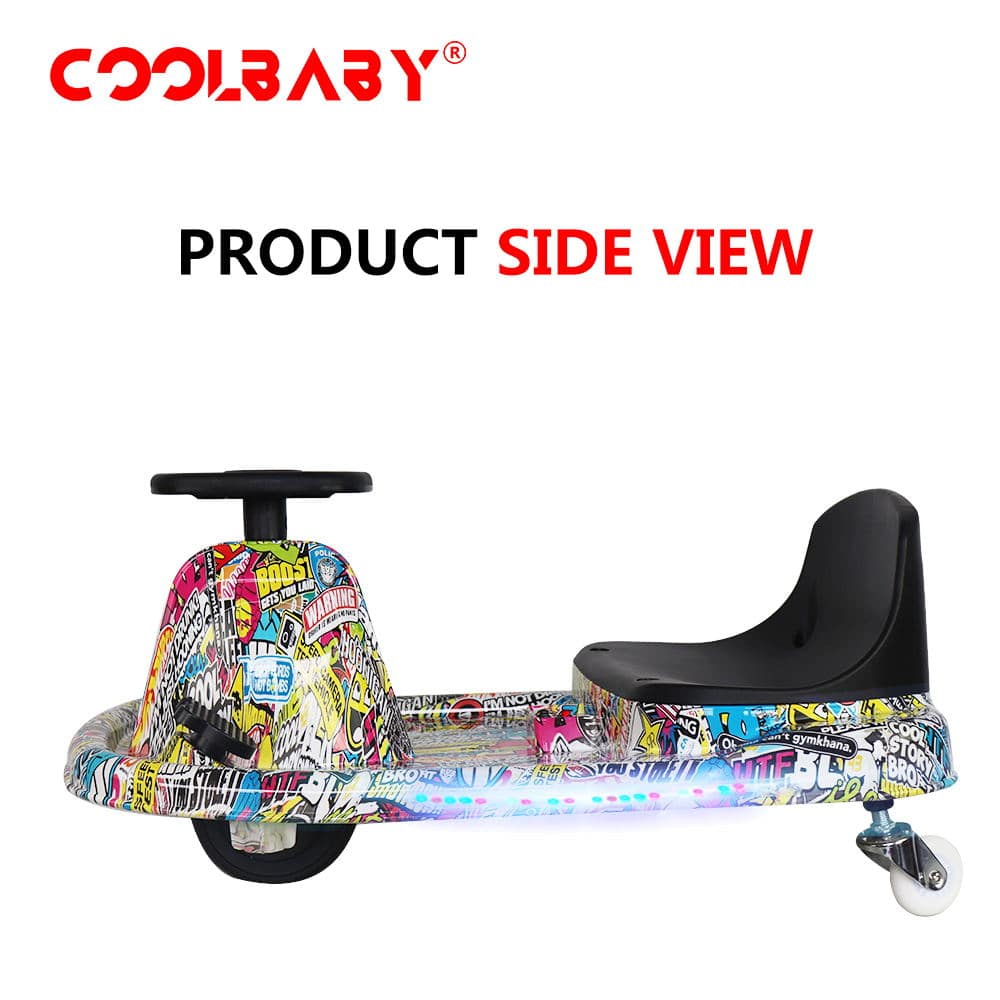 COOLBABY DP7H-LHX 3 Speed 36V Electric 360 Spinning Drifting Ride On Scooter Crazy Car For Kids good gifts - COOLBABY