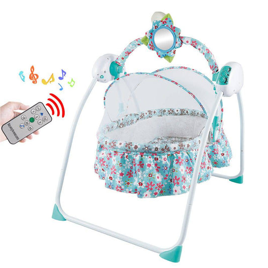 COOLBABY DY04B Blue Baby Cradle Multi-function Baby Rocking Chair For Children Swing Seat Toy - COOL BABY