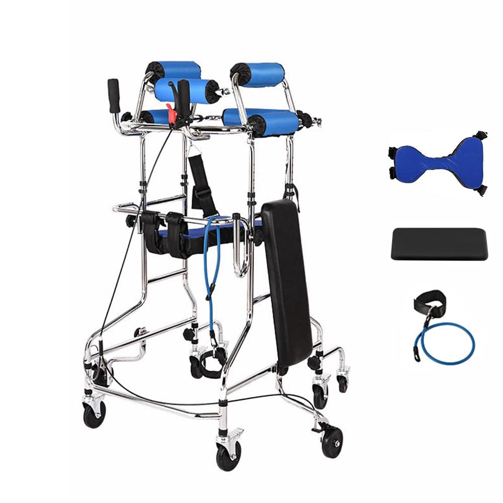 COOLBABY Elderly Walker with 8 Wheels and Handbrake – Enhanced Support for Lower Limb Training - COOLBABY