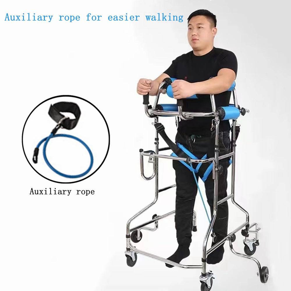 COOLBABY Elderly Walker with 8 Wheels and Handbrake – Enhanced Support for Lower Limb Training - COOLBABY