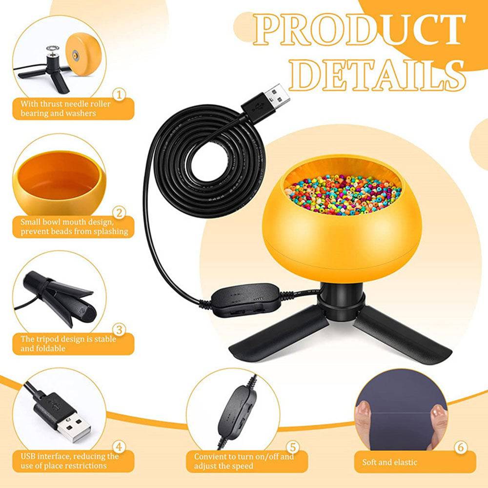 COOLBABY Electric Beading Machine, Electric Bead Spinner for Jewelry Making - COOLBABY
