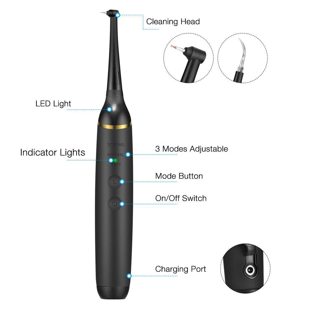 COOLBABY Electric Dental Cleaner,Portable and Rechargeable IPX6 Waterproof Powerful Battery Life Water Teeth Cleaner Picks - COOLBABY