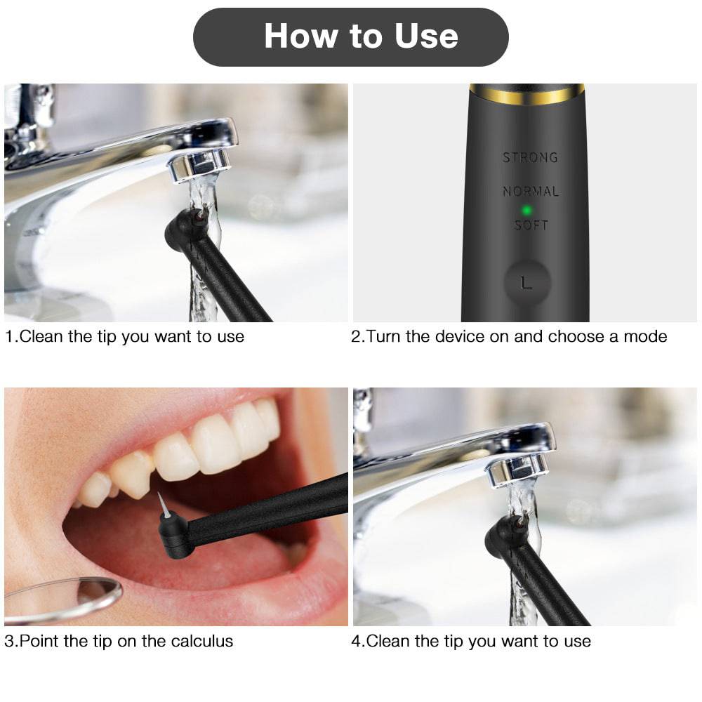 COOLBABY Electric Dental Cleaner,Portable and Rechargeable IPX6 Waterproof Powerful Battery Life Water Teeth Cleaner Picks - COOLBABY