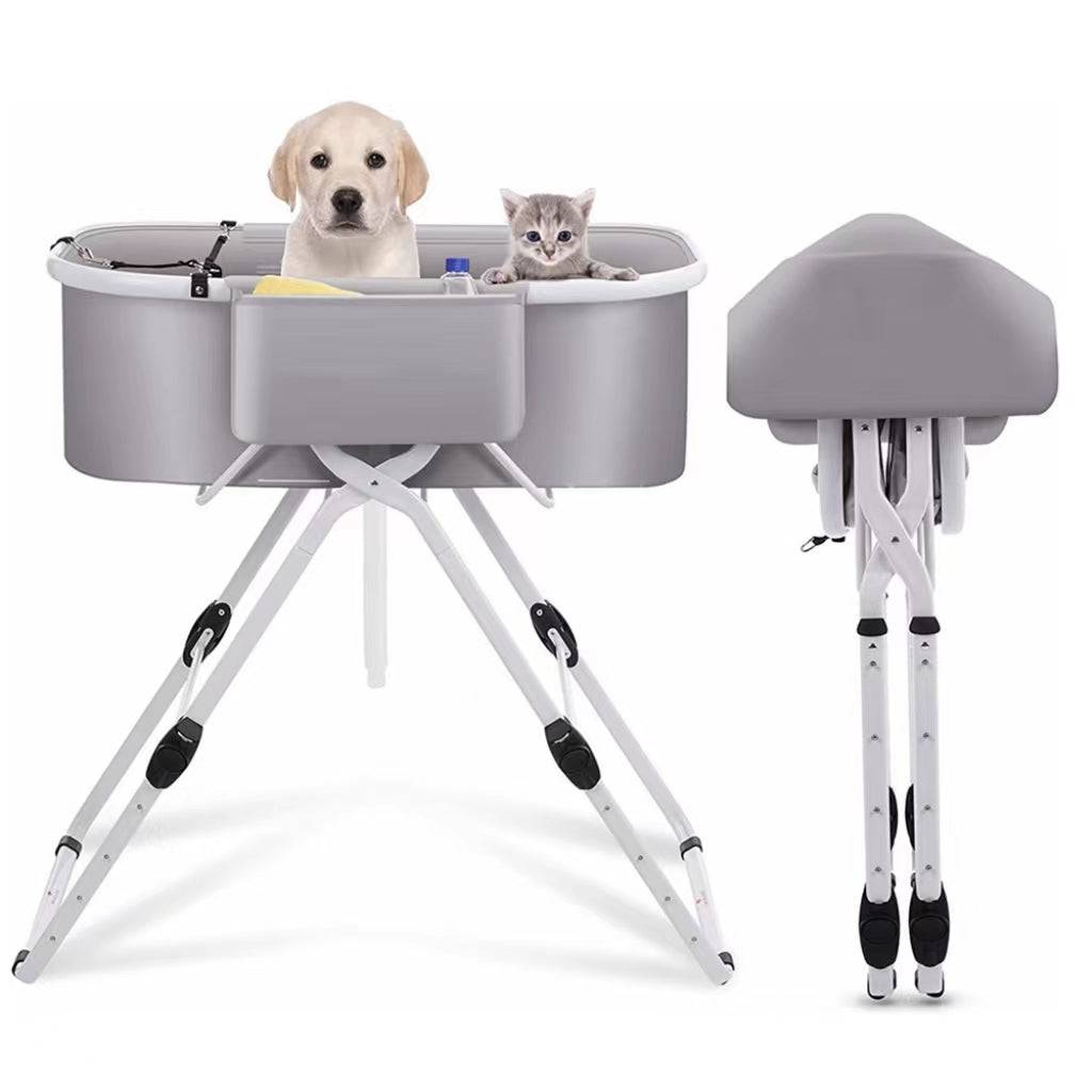 COOLBABY Elevated Dog Bath - 5 Height Adjustable Foldable And Portable Dog Washing Stations - COOLBABY