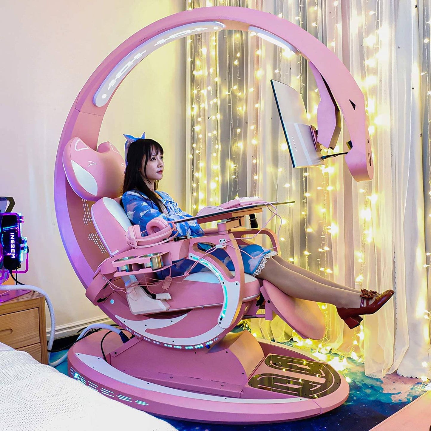 COOLBABY Ergonomic Gaming Chair: Elevate Your Experience with Zero Gravity Comfort and Futuristic Space Capsule Design. - COOLBABY