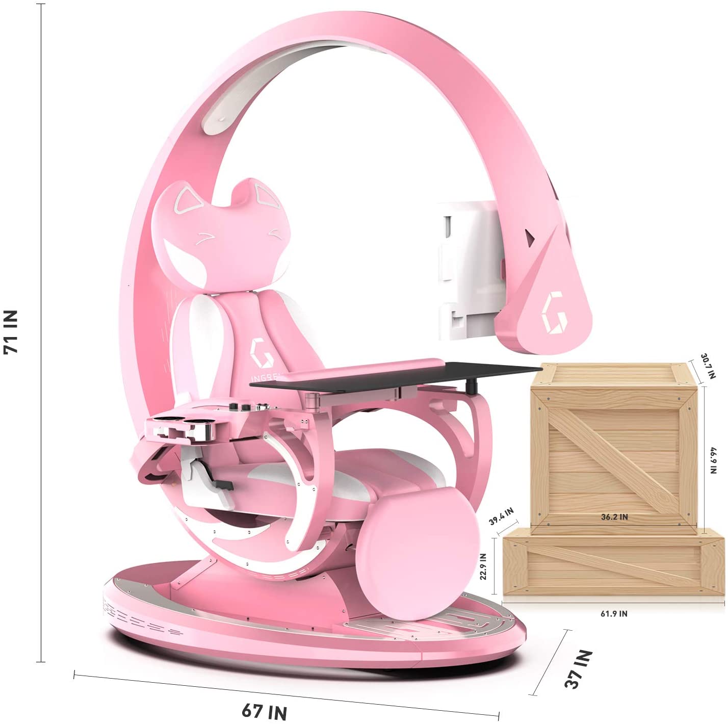 COOLBABY Ergonomic Gaming Chair: Elevate Your Experience with Zero Gravity Comfort and Futuristic Space Capsule Design. - COOLBABY