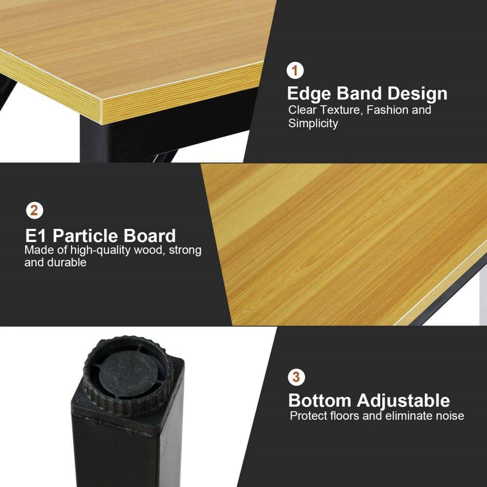 COOLBABY Folding Table - Multifunctional Portable Desk Camping, Garden, Picnic, Coffee, BBQ - 80x40x75 cm, Wood - COOLBABY