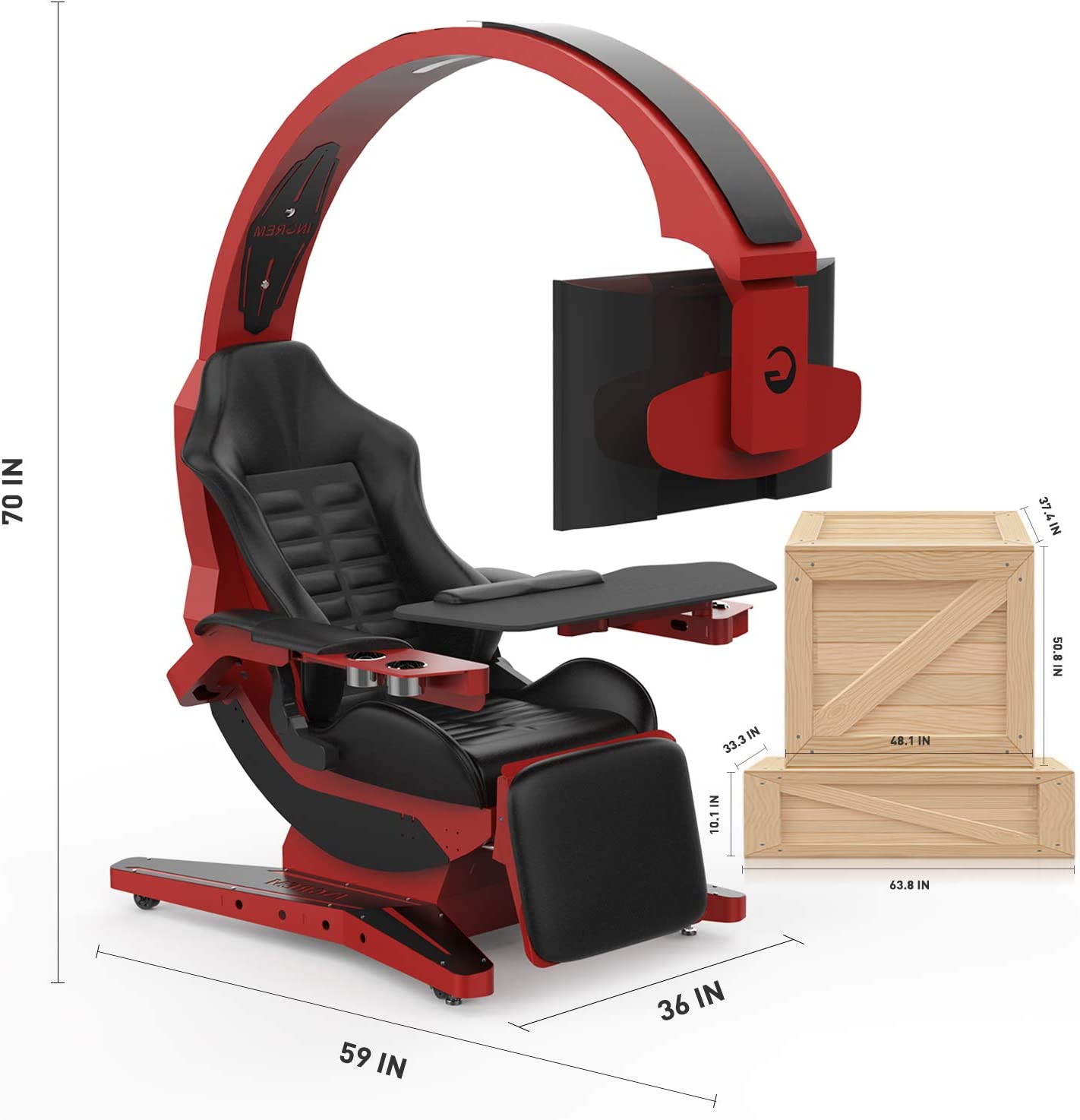 COOLBABY Gaming Station Cabin, Elevate Your Home Gaming Experience with the Ultimate Computer Cockpit and Happy Chair - COOLBABY
